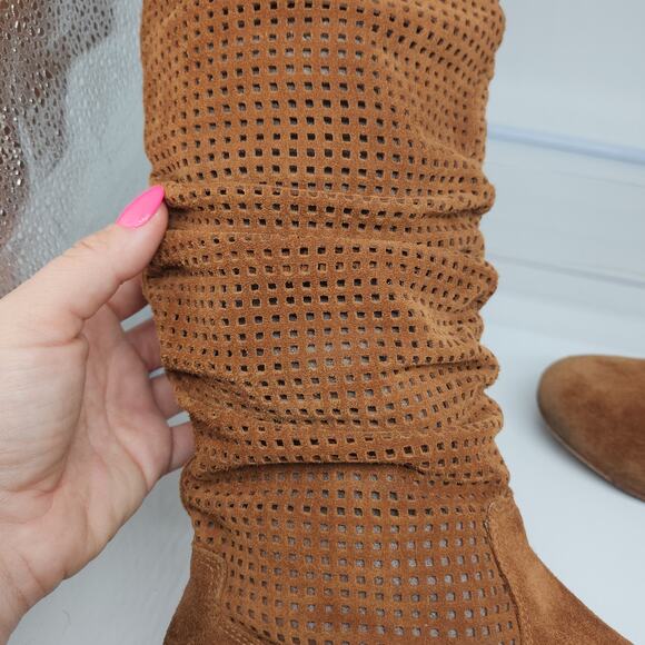 Ugg Boots 6 Brown Abilene Chestnut Knee High Slouchy Suede Boho Academia Flat - Picture 10 of 16